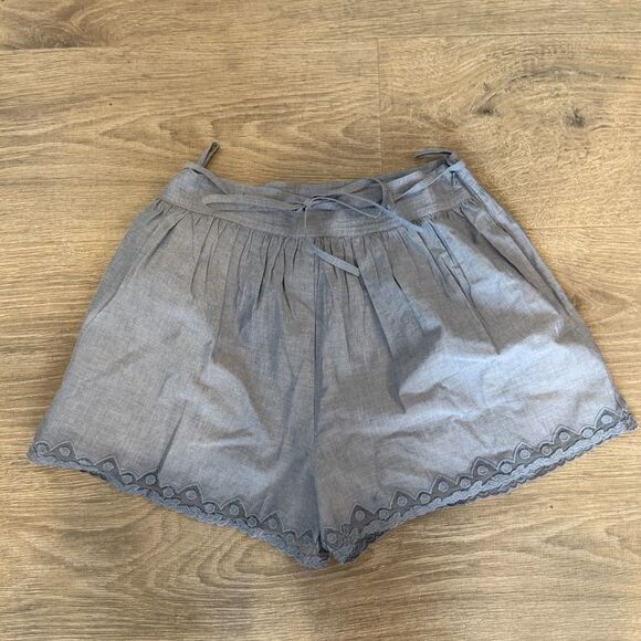 NWT Ulla Johnson Elowen Cotton Shorts in Chambray Blue Women's Sz. 6 - Picture 3 of 9